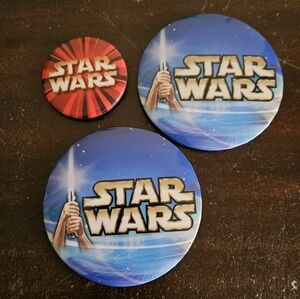 Vintage Star Wars Promo Pinback Button Lot.